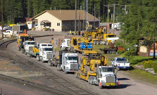 Armada of heavy equipment