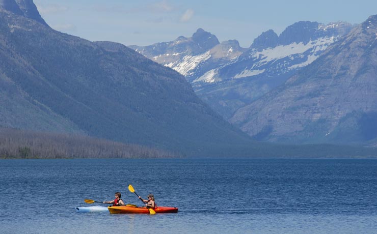 Kayaking on Lake McDonald